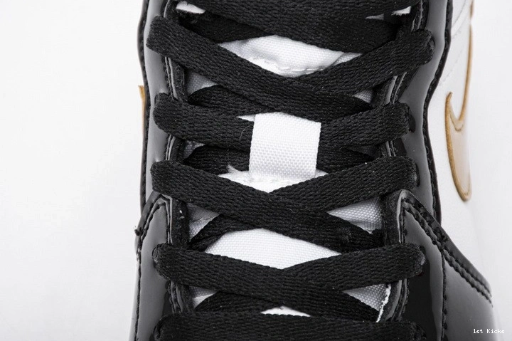 White   Patent Jordan 852542-007 Black 1 Mid Gold 0225